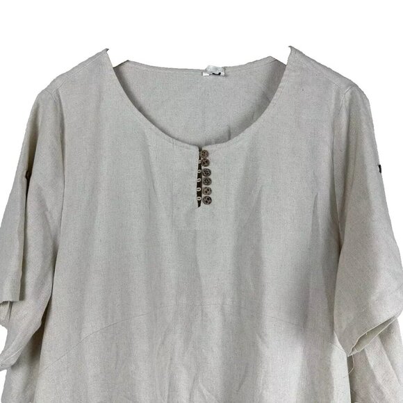 Minibee Oversized Baggy Casual Midi Dress Tunic Lagenlook - Picture 2 of 11